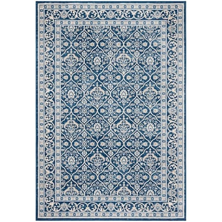 Safavieh 3 x 5 ft. Brentwood 870M Power Loomed Rectangle Area Rug Navy & Light Grey BNT870M-3